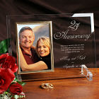 25th Anniversary Personalized Beveled Glass Picture Frame 8530078